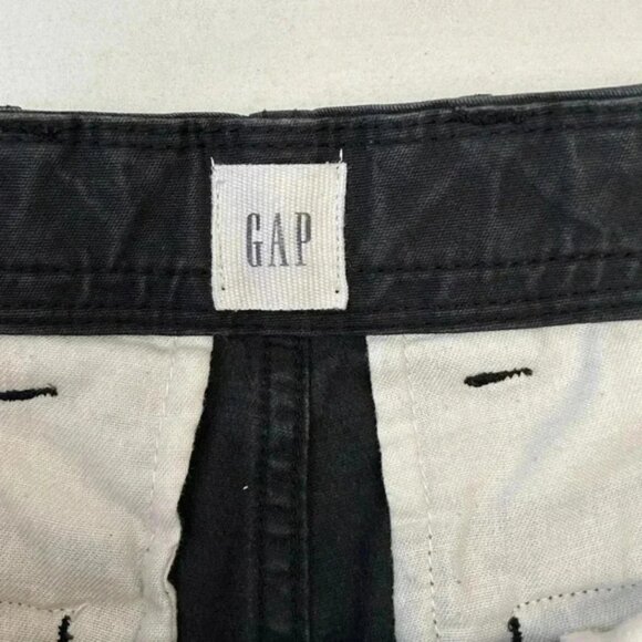 GAP Men’s Shorts 12” Stretch Casual Flat Front Chino Shorts Washed Black 31 - Picture 7 of 15
